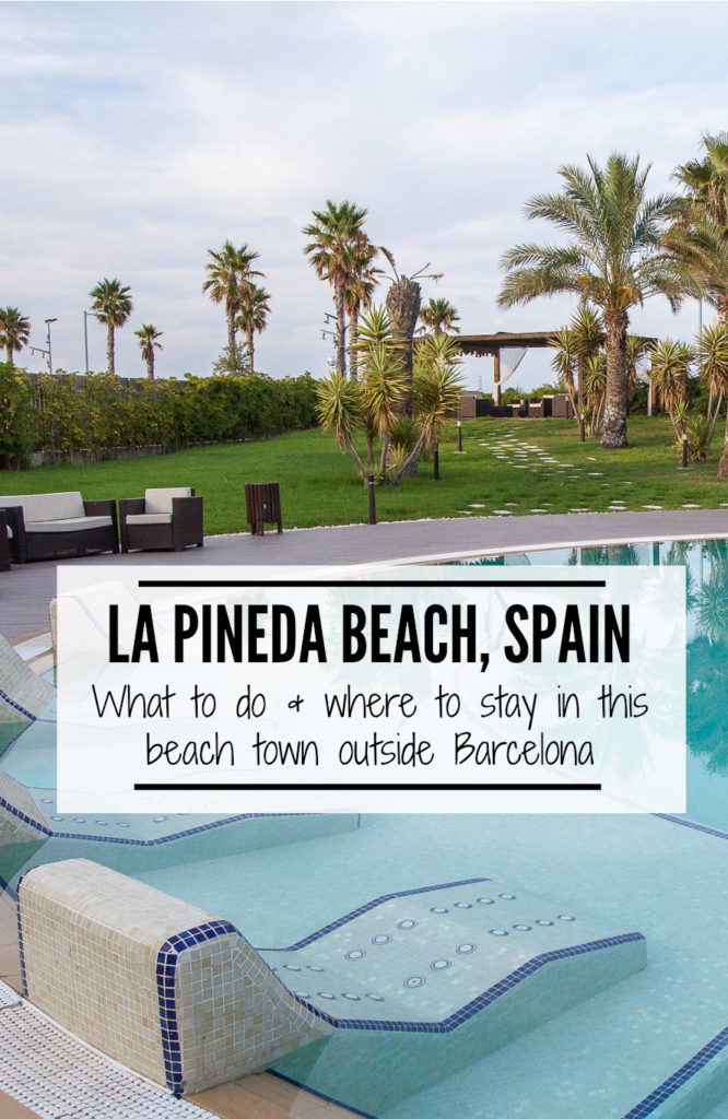 La Pineda, Spain is the perfect beach right outside of Barcelona. It’s a gorgeous beach town that is less crowded than the city. Perfect way to spend a couple days during your next trip to Spain. | www.eatworktravel.com The luxury, adventure travel couple!
