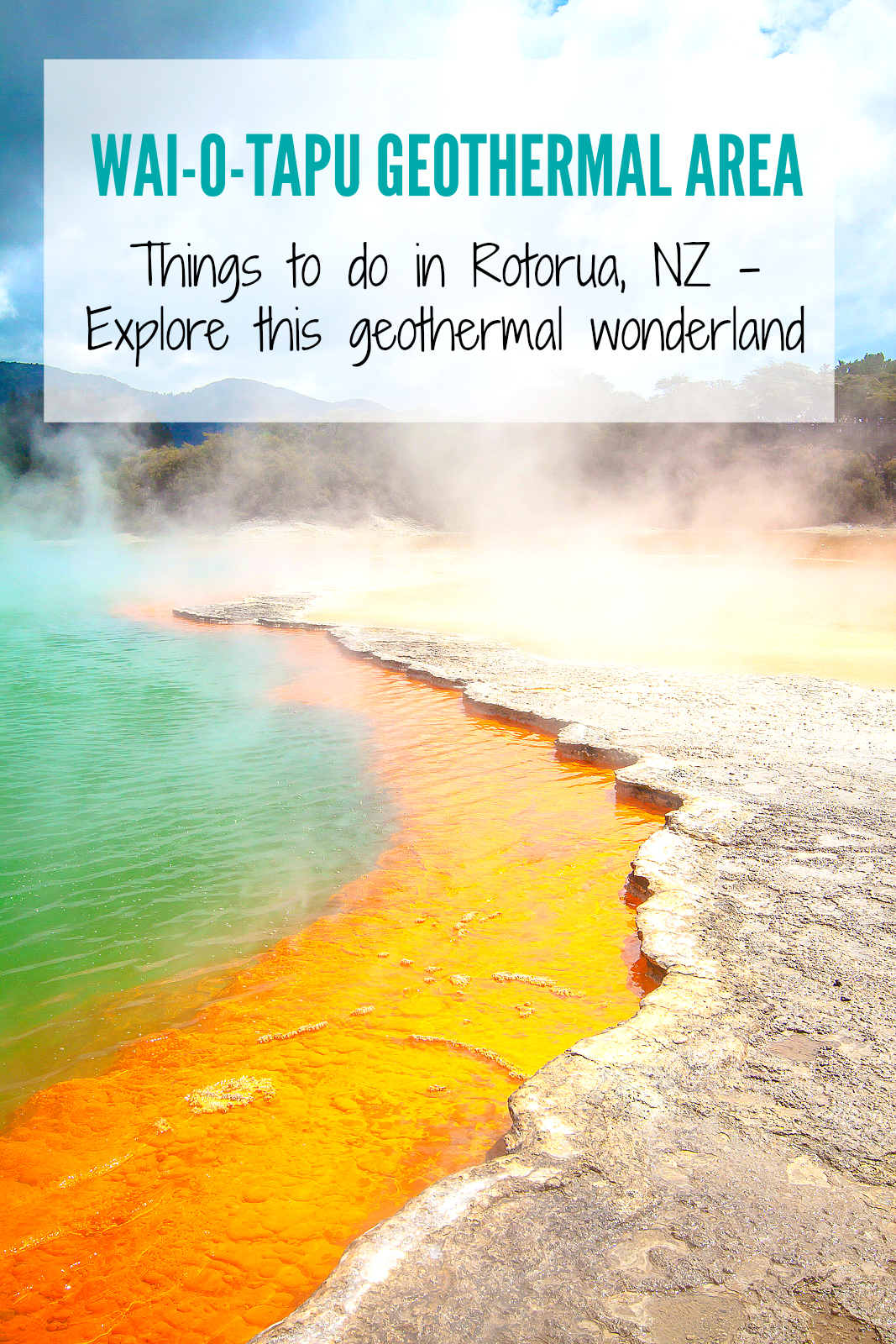 Things to Do in Rotorua: The area has lots of geothermal activity but Wai-O-Tapu is a must see for New Zealand’s most colorful area! | www.eatworktravel.com - The luxury, adventure travel couple!